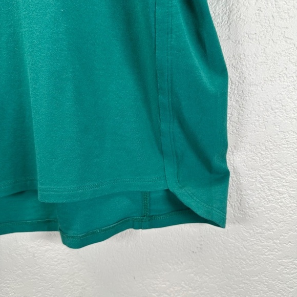 J Jill Luxe Supima A Line Tunic Top Womens L Green Meadow Soft Spring Color NEW - Picture 7 of 16